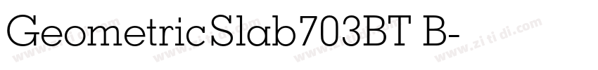 GeometricSlab703BT B字体转换